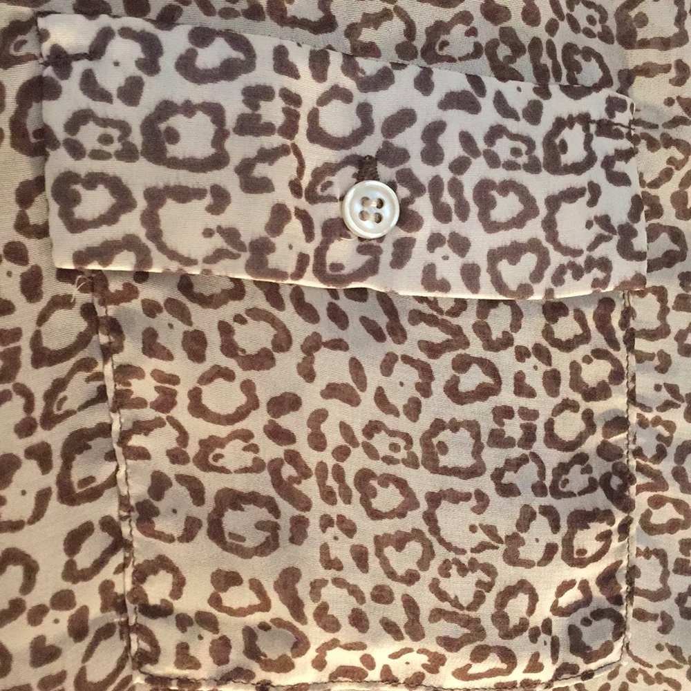 Beautiful Blouse sheer animal print. Size Small
